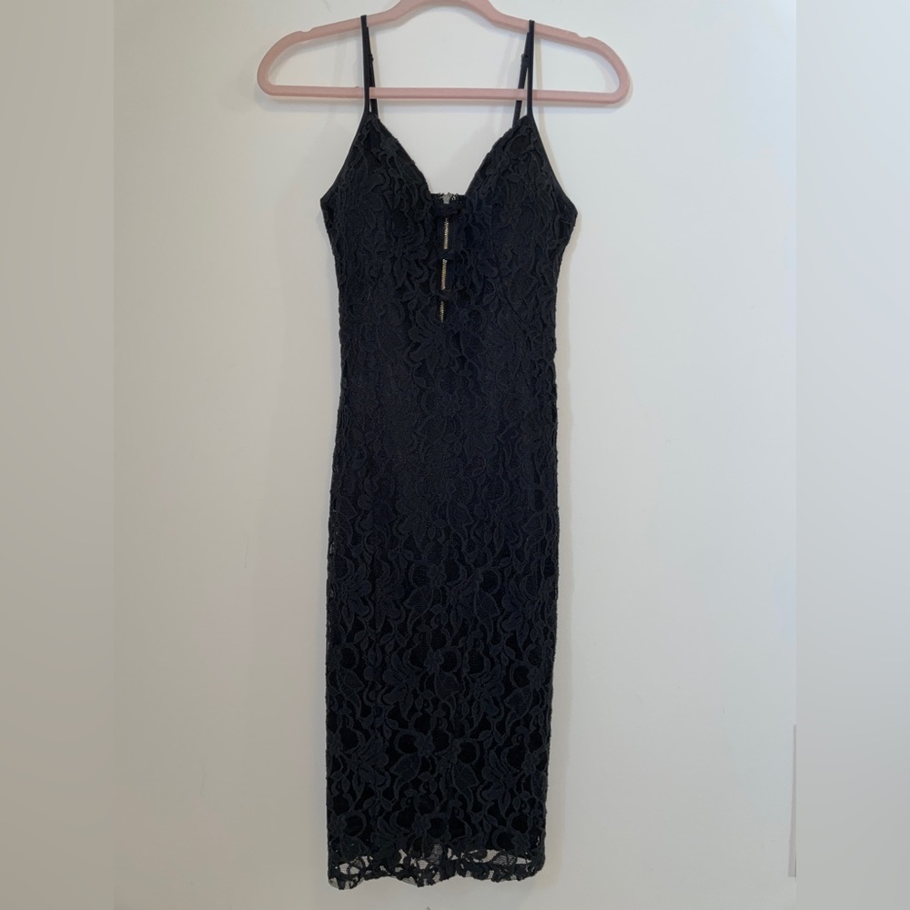 Bebe black lace dress XS